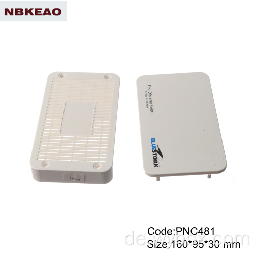 IP54 WLAN-Router Shell-Gehäuse ABS-Kunststoffgehäuse für Elektronik-Netzwerk-Switch-Gehäuse PNC481 mit Größe 160 * 95 * 30 mm